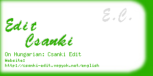 edit csanki business card